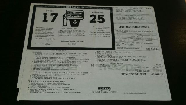 1994 Mazda RX-7 Base Coupe 2-Door - photo 10