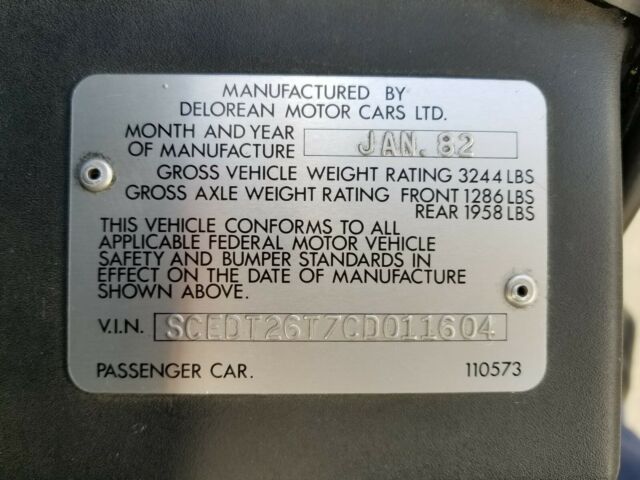 1982 DeLorean DMC-12 - photo 11