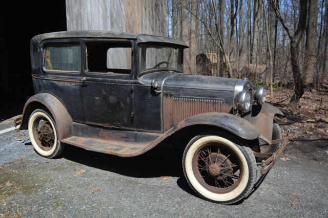 Model A Tudor Sedan Barn Find Natural Patina Untouched Original Rat Rod Project 1931 Ford Model A