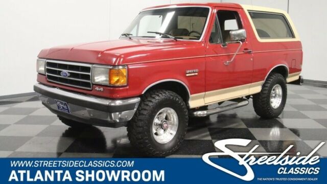modern classic chrome fomoco bronco eddie bauer 4x4 suv red 1991 Ford Bronco Eddie Bauer