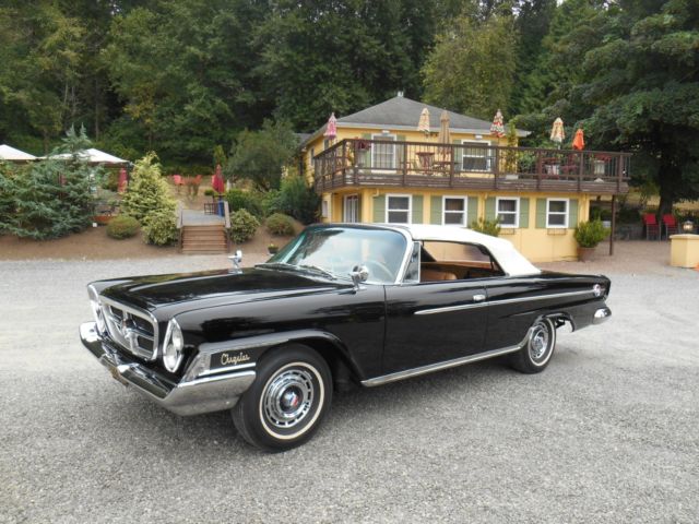 MOPAR 1962 Chrysler 300H convertible 413 dual quad Black 1962 Chrysler 300 Series