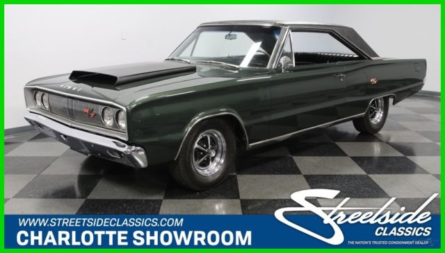 mopar green black hardtop hurst edelbrock chrome vintage classic big block scoop 1967 Dodge Coronet R/T HEMI