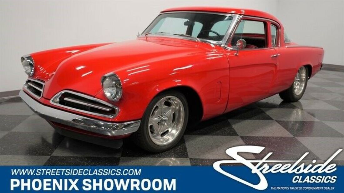 Mopar Hemi V8 Auto Restored Custom Classic Vintage Collector FAST EFI Red Black 1953 Studebaker Champion Restomod