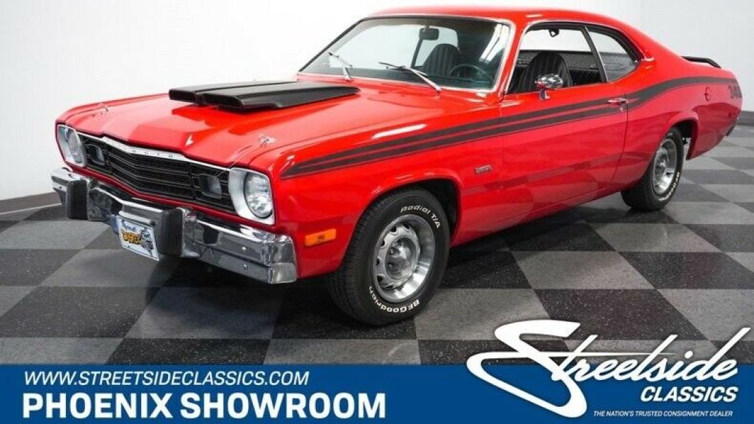 Mopar V8 Auto A727 Classic Vintage Collector Original Factory Red Black Rallye 1973 Plymouth 340 Duster
