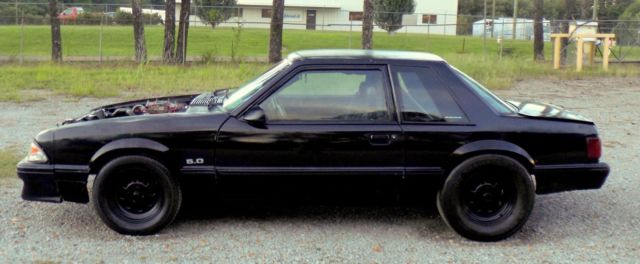 Mustang Notchback Foxbody LX Fresh Chevy 406 Engine Glide Race Drag Street Car 1990 Ford Mustang Notchback