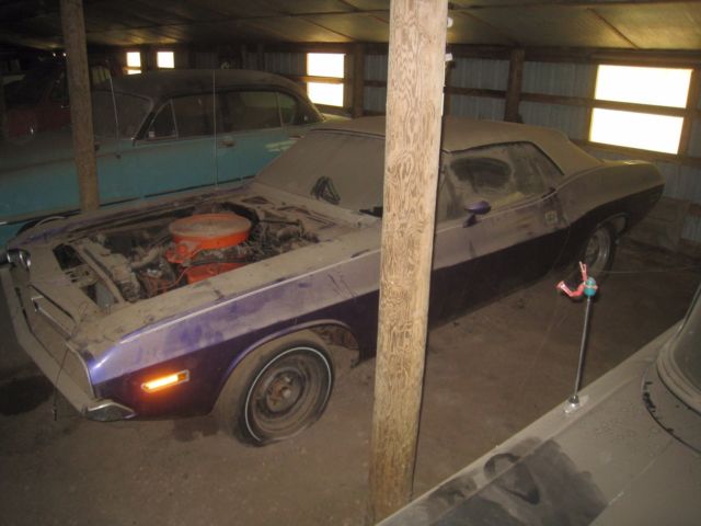 N96 "Shaker Hood" 71 Dodge Challenger convertible 383 auto Purple & white mopar 1971 Dodge Challenger convertible