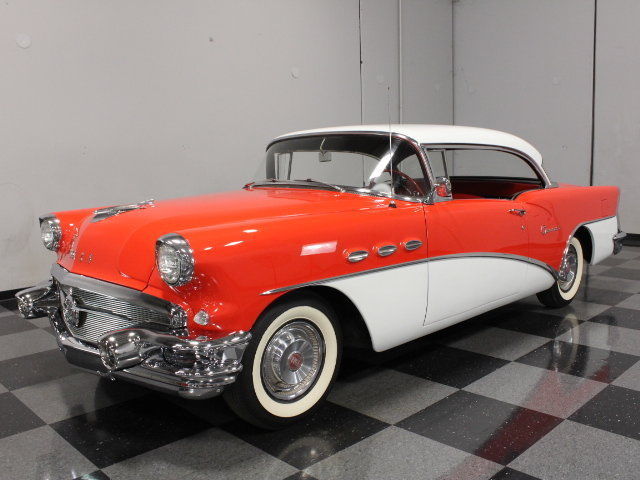 NAILHEAD V8, BEAUTIFUL SEMINOLE RED OVER DOVER WHITE, ORIGINAL GEN, WIDE WHITES 1956 Buick Special Riviera