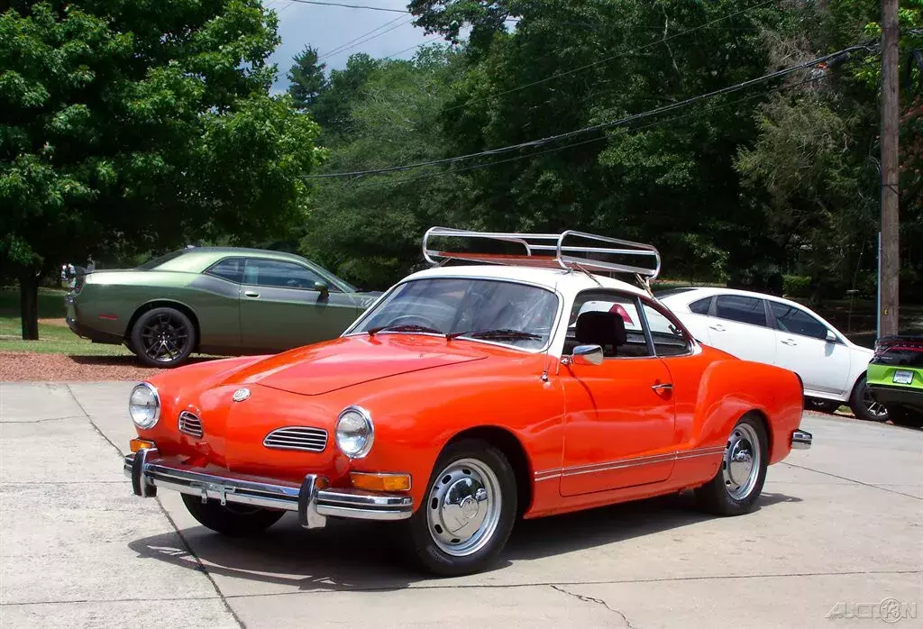 NEAT NICE ROOF RACK LOW PRODUCTION COMP 2 BEETLE CLASSIC BUG RABBIT GTI SCIROCCO 1974 Volkswagen Karmann Ghia 1600 CC DUAL PORT 4 -SPEED SHARP RESTORED COUPE