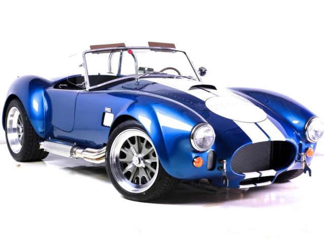 NEW 1965 BACKDRAFT ROADSTER 427 Ford 480HP T5 GUARDSMEN BLUE WIMBLEDON STRIPES 1965 Shelby RT3 Leather