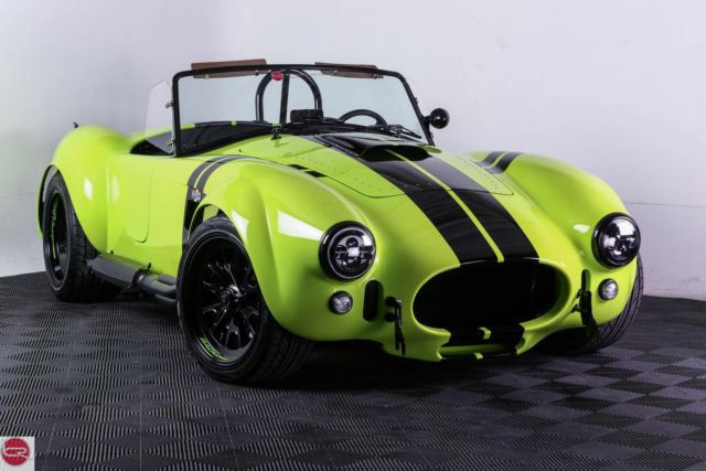 NEW 1965 BACKDRAFT ROADSTER RT3B GT 427 Iconic 480HP T5 Birch Green Black Strips 1965 Shelby RT3 Leather