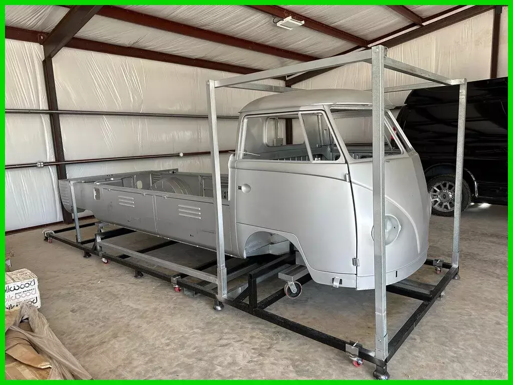New Volkswagen Type 2 Split Window Bus, Single Cab Pickup Hauler Body 1960 Volkswagen Bus/Vanagon Extended Transporter, Porsche Hauler, New