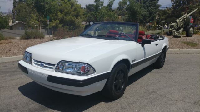 Nice Clean Solid Rustfree V8 Fox Body! No Reserve Auction! 1991 Ford Mustang 5.0 LX Convertible