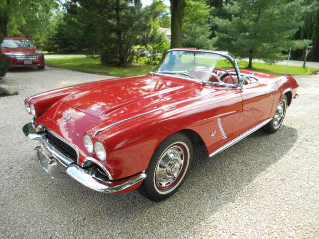 Nice Driver Quality Red on Red 1962 Corvette Roadster-327 Engine with a 4-speed 1962 Chevrolet Corvette