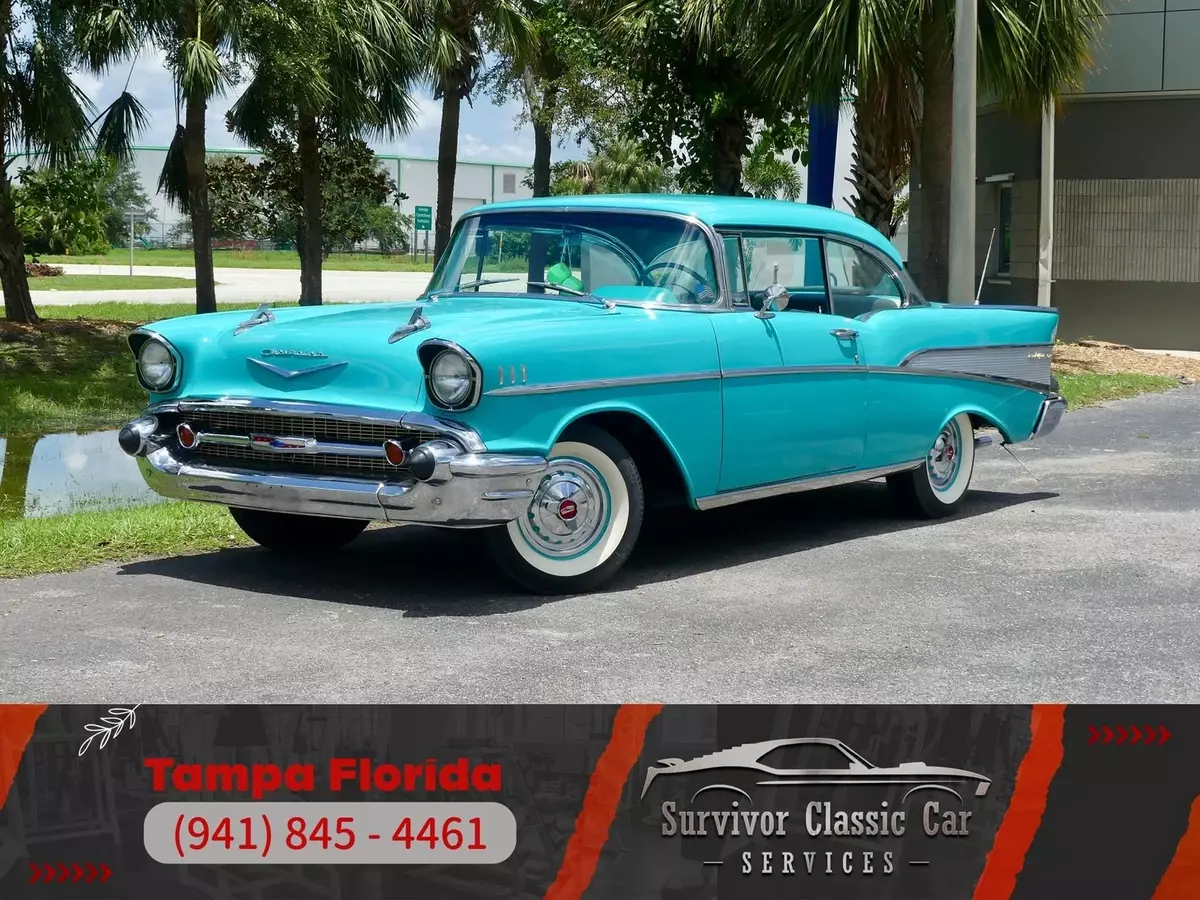 Nice driver quality VC code 57 Bel Air 2DR Hardtop, Surf Green, 350CI V8/TH-350! 1957 Chevrolet Bel Air