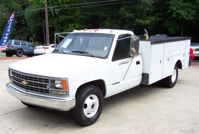 NICE GA HEAVY DUTY COLD AC SOLID NO RUST NON TURBO READY CHEVY GMC DRW BOX TRUCK 1990 Chevrolet C/K Pickup 3500 1 OWNER 1 TON DIESEL UTILITY SERVICE DUALLY