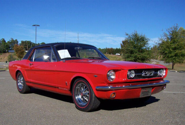 1966 Ford Mustang GT A CODE 289 4BBL A/C 4-SPEED SIGNAL FLAIRE RED SHARP COUPE - photo 3