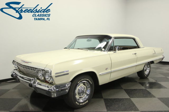 NICE HONEST IMPALA, PERIOD CORRECT 283, 4 SP MANUAL, FRONT DISCS, FACTORY COLORS 1963 Chevrolet Impala