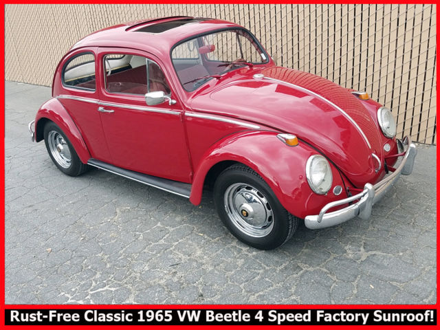 NICE RARE CLASSIC 1965 VOLKSWAGEN BEETLE BUG 4 SPEED SUNROOF NO RESERVE!! 1965 Volkswagen Beetle - Classic BUG