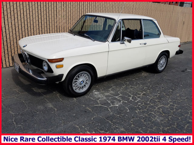 NICE RARE COLLECTIBLE CLASSIC 1974 BMW 2002TII E10 4 SPEED INJECTED! NO RESERVE! 1974 BMW 2002