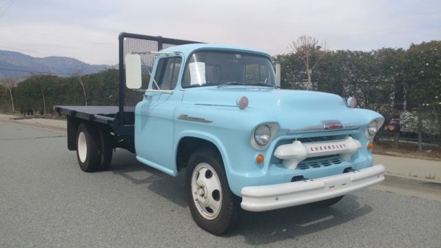 Nice Solid Task-Force 4400 1.5 Ton Series Dually with Flatbed Stake body! 1956 Chevrolet Other Pickups