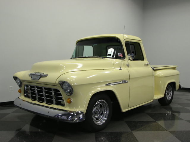 NICELY RESTORED 3100, CORVETTE 327 V8, DISC BRAKES, TURBO 350, 10 BOLT, COLD AC 1955 Chevrolet 3100
