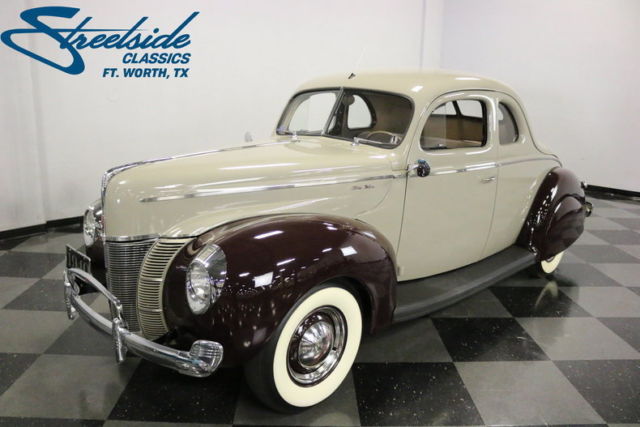 NICELY RESTORED IN STOCK CONFIGURATION, BELIEVED TO BE 28K ORIGINAL MILES, CLEAN 1940 Ford Deluxe Coupe
