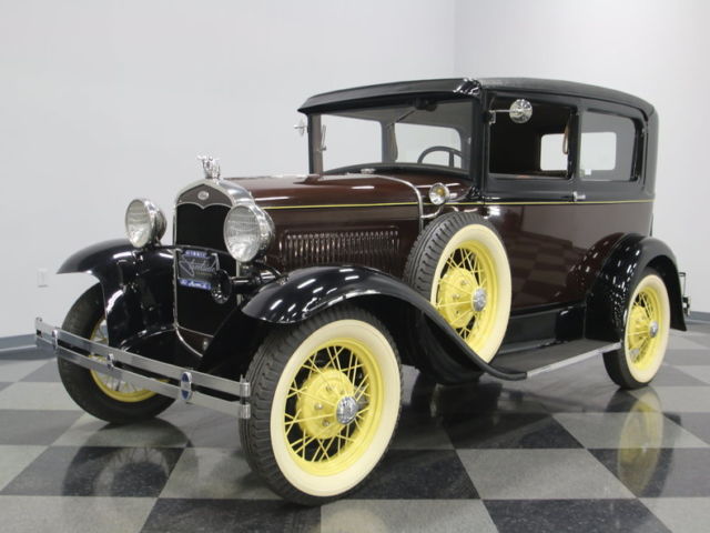 NICELY RESTORED MODEL A, REAR LUGGAGE CARRIER, SMOOTH RUNNING INLINE 4, NICE! 1931 Ford Model A