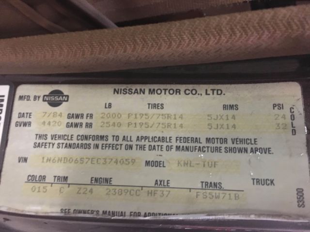 1984 Nissan Other Pickups - photo 6