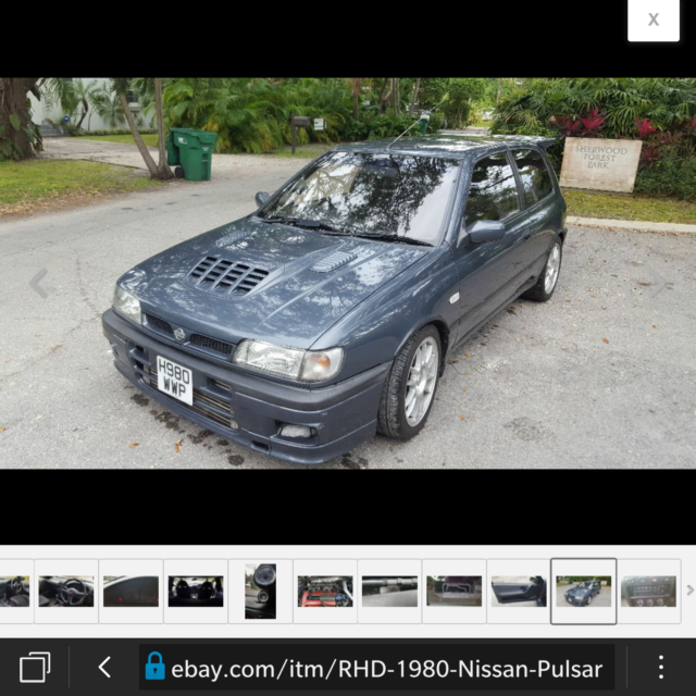 Nissan Pulsar GTI R probably the only for sale in Usa 1980 Nissan GT-R cloth