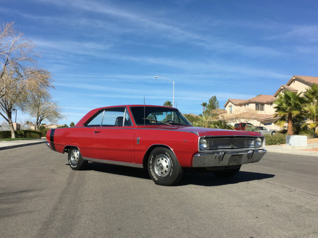 NO REERVE 1967 DODGE DART GT 273 COMMANDO NUMBERS MATCHING CLEAN DAILY DRIVER 1967 Dodge Dart GT RARE MOPAR V8 ORIGINAL COUPE 2 DOOR RED DART