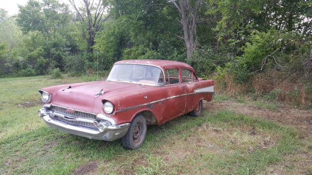 No Reserve-1957 Chevrolet Bel Air 4dr Factory Posi rear end Clear Kansas Title 1957 Chevrolet Bel Air/150/210 150