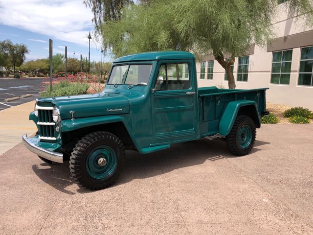 NO RESERVE 1957 WILLYS JEEP TRUCK 4WD 6 CYLINDER SUPER HURICANE VERY RARE 1957 Willys 4-63 Pickup 6-266 4WD