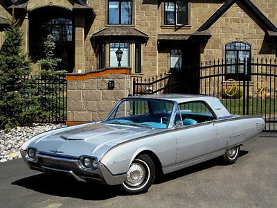 NO RESERVE 1961 FORD THUNDERBIRD HARDTOP RARE Q CODE SILVER METALLIC T BIRD WOW 1961 Ford Thunderbird NO RESERVE