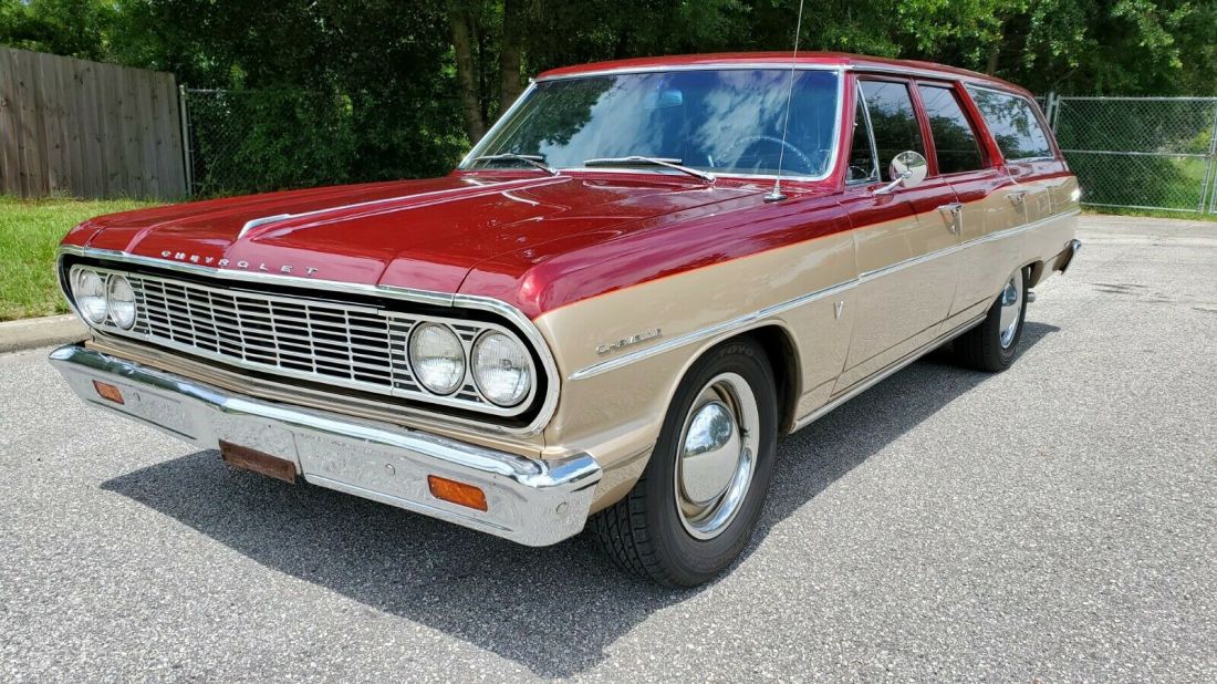 No Reserve 1964 Chevrolet Chevelle Malibu Wagon #s Mch Org 283 4v PS AT Vnt Air 1964 Chevrolet Chevelle Malibu