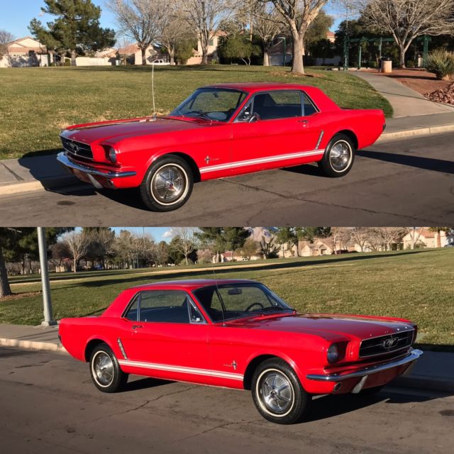 NO RESERVE 1965 FORD MUSTANG COUPE RED TURN KEY DRIVER NUMBERS MATCHING 1965 Ford Mustang MUSTANG