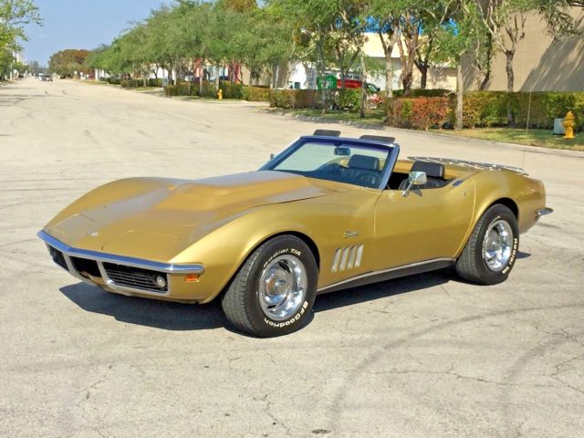 NO RESERVE 1969 Corvette Stingray 427 4 speed Convertible Riverside Gold 1969 Chevrolet Corvette Convertible NO RESERVE