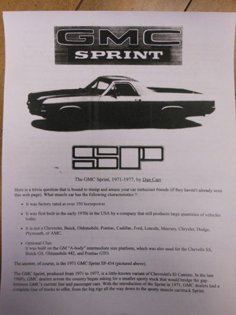 1971 GMC SPRINT SP NO RESERVE - photo 7