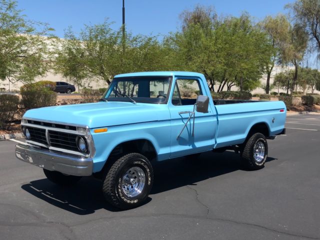 NO RESERVE 1973 FORD F-250 4X4 4 SPEED LONG BED 390 V8 HIGHBOY DAILY DRIVER 1973 Ford F-250 CUSTOM