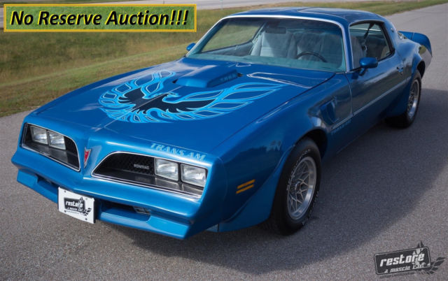 No Reserve - 1978 Trans AM, W72, 4 speed, WS6, Martinique Blue, Fisher T-Tops 1978 Pontiac Trans Am