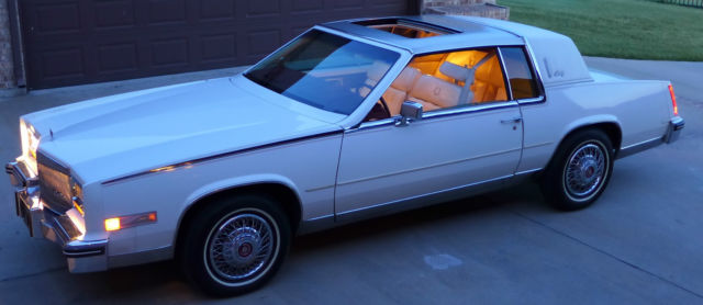 NO RESERVE 1984 White Cadillac Eldorado Biarritz White Leather Red Carpet 1984 Cadillac Eldorado Biarritz