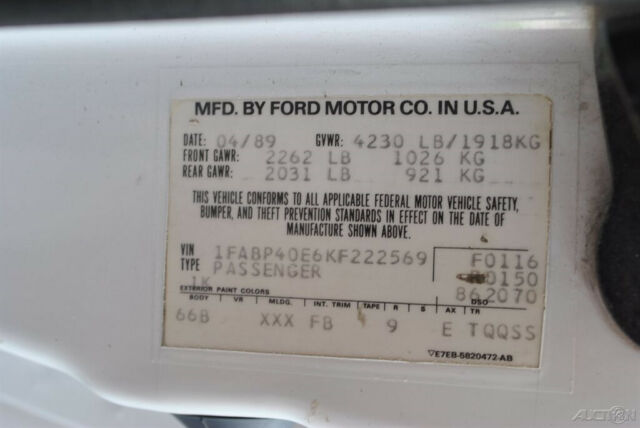 1989 Ford Mustang NO RESERVE LX 5.0 Convertible Very Rare - photo 12