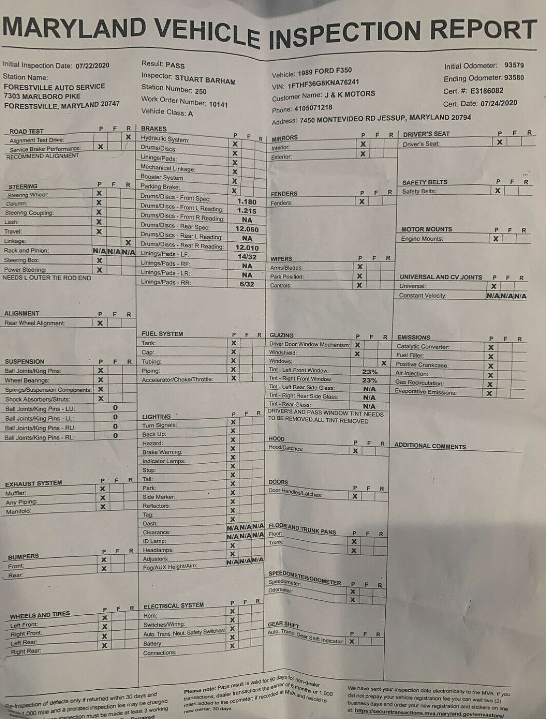 1989 Ford F-350 No Reserve!1989 XLT Lariat 4X4 93k Miles Inspected - photo 13