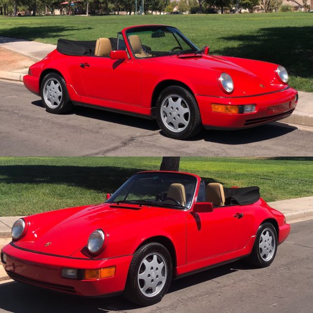 NO RESERVE 1991 PORSCHE 911 CABRIOLET CARRERA 4 5 SPEED 99K ORG MILES 1991 Porsche 911 CABRIOLET 964