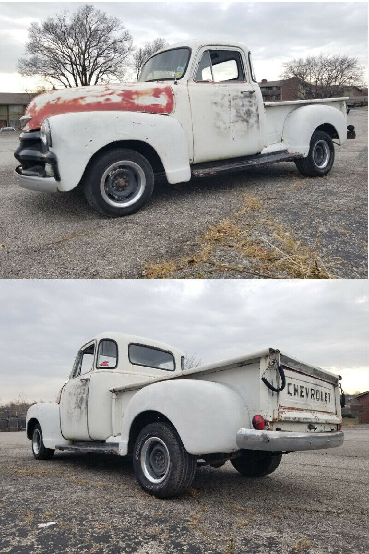 No RESERVE 5 Window 3100 S10 Frame Modern Amenities PS Disc Brakes 350/350 Tilt 1954 Chevrolet Other Pickups 1 Cool Patina Rat Rod