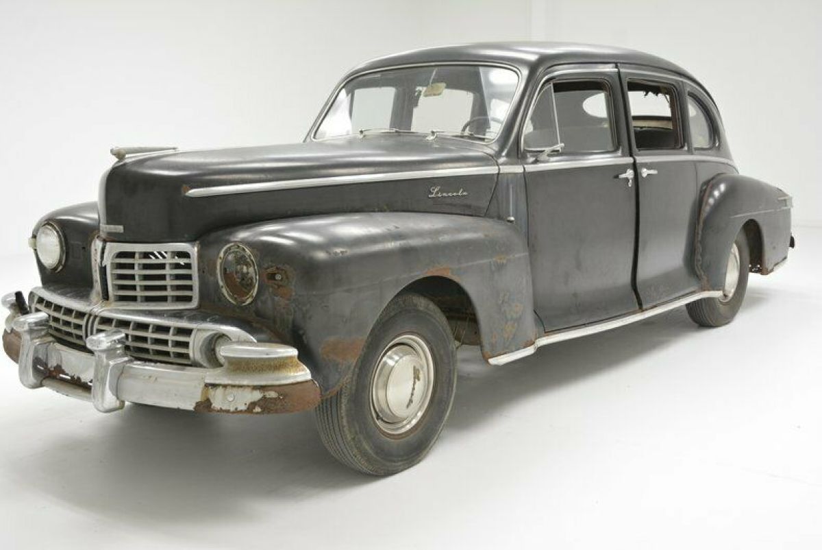 NO RESERVE! Barn Find Flared Doors Your Creativity Needed Transmission Retained 1948 Lincoln Sedan