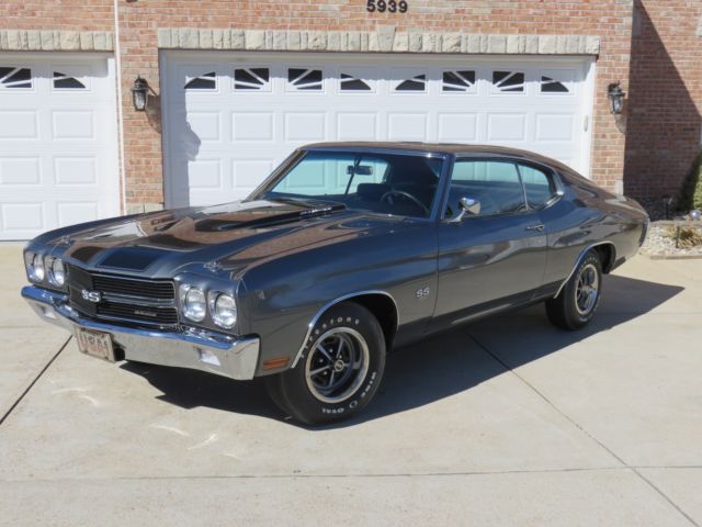No Reserve Restored #'s Matching Shadow Gray 70 LS6 SS454 4 Speed Chevelle! 1970 Chevrolet Chevelle SS