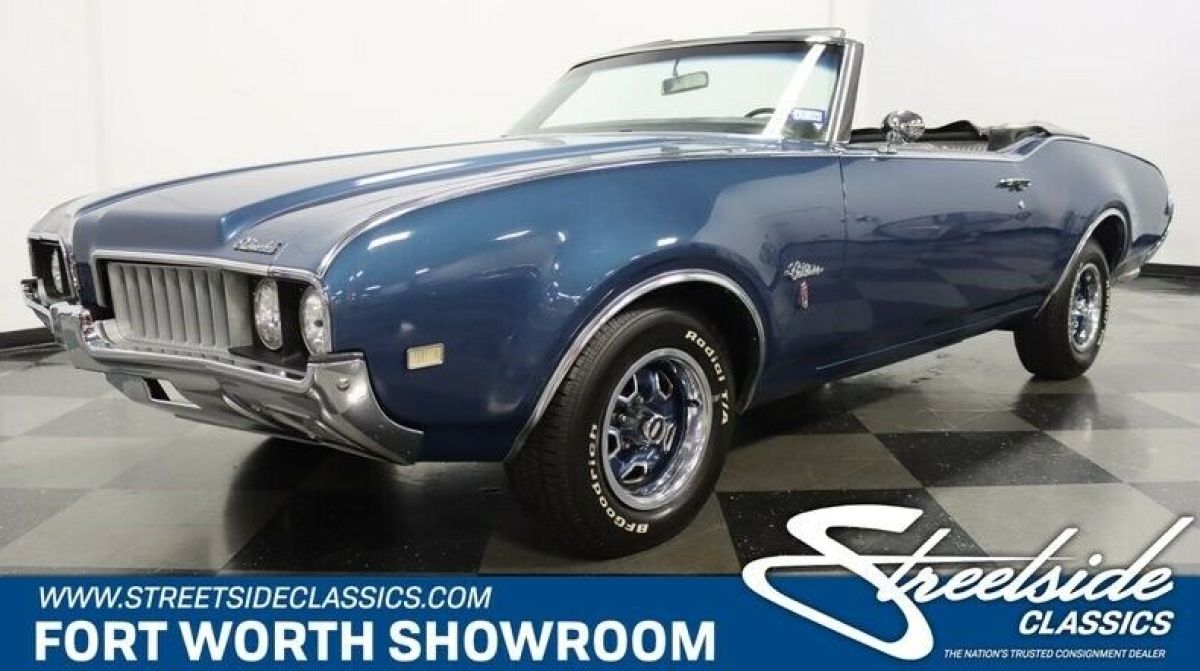 Numbers Matching 350 V8, Auto, Upgraded A/C, Correct Trophy Blue, Cool Drop Top! 1969 Oldsmobile Cutlass S Convertible