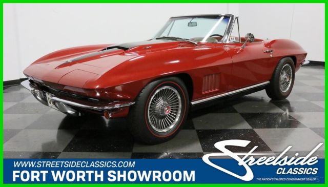 numbers matching 427 v8 4 speed manual marlboro maroon convertible buildsheet 1967 Chevrolet Corvette L36 427/390HP Convertible