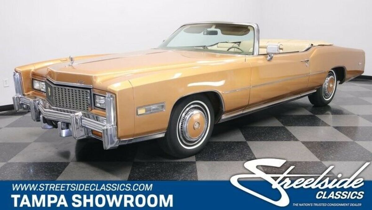 NUMBERS MATCHING 500 V8 ORIGINAL GOLD POWER TOP COLD R-134A A/C MANY OPTIONS 1976 Cadillac Eldorado Convertible