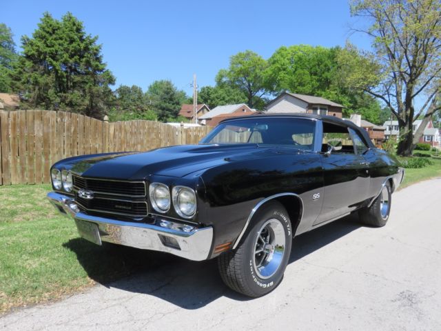 Nut & Bolt Frame Off Restored Triple Black 70 Chevelle SS454 4 Speed Convertible 1970 Chevrolet Chevelle SS